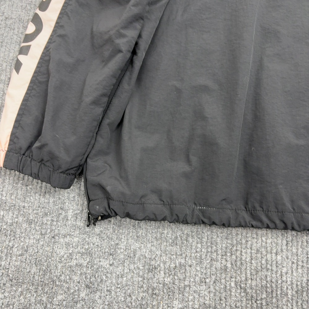 Playboy x PacSun Windbreaker Jacket Mens L Black Nylon Side Stripe Streetwear - Picture 9 of 10